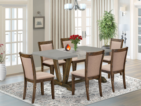 East West Furniture V796MZ716-7 7 Piece Modern Dinette Set