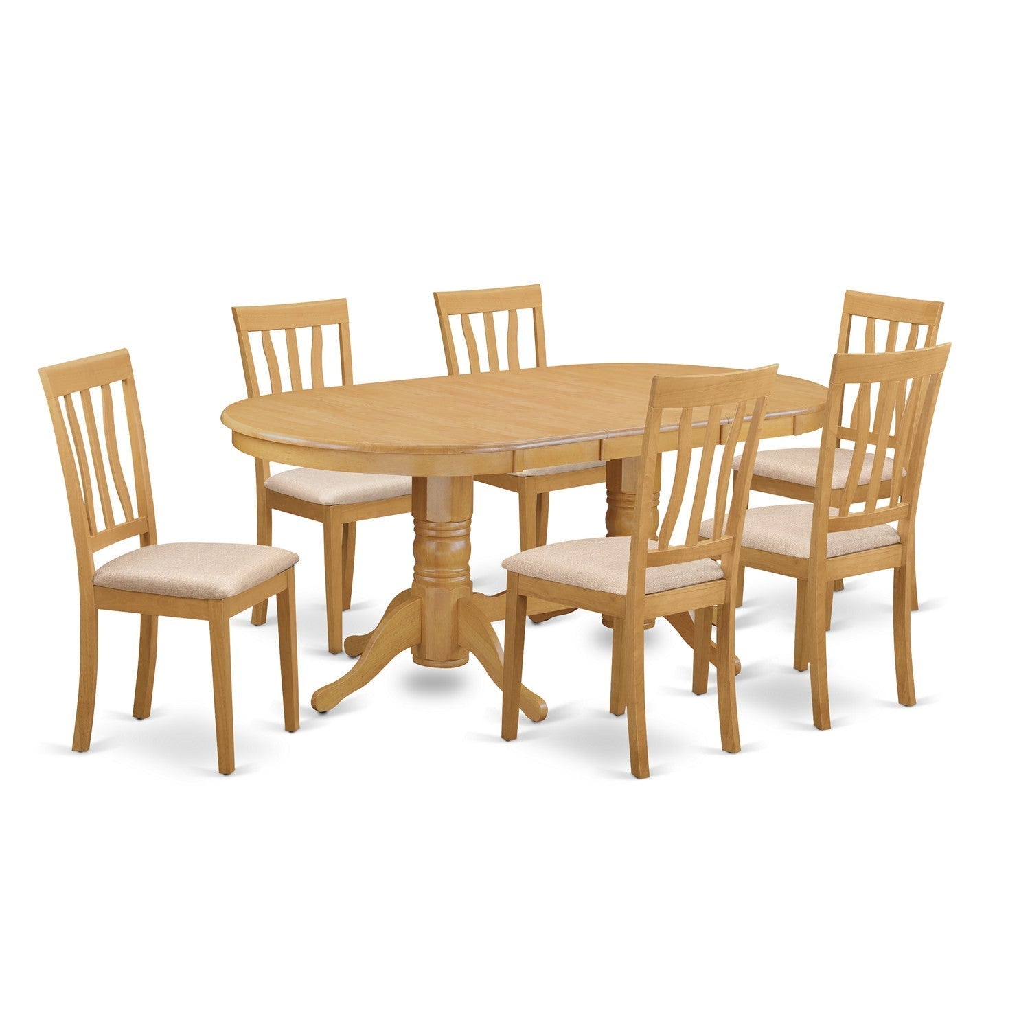 VAAN7-OAK-C 7 PcTable set - Kitchen Table and 6 Kitchen Chairs