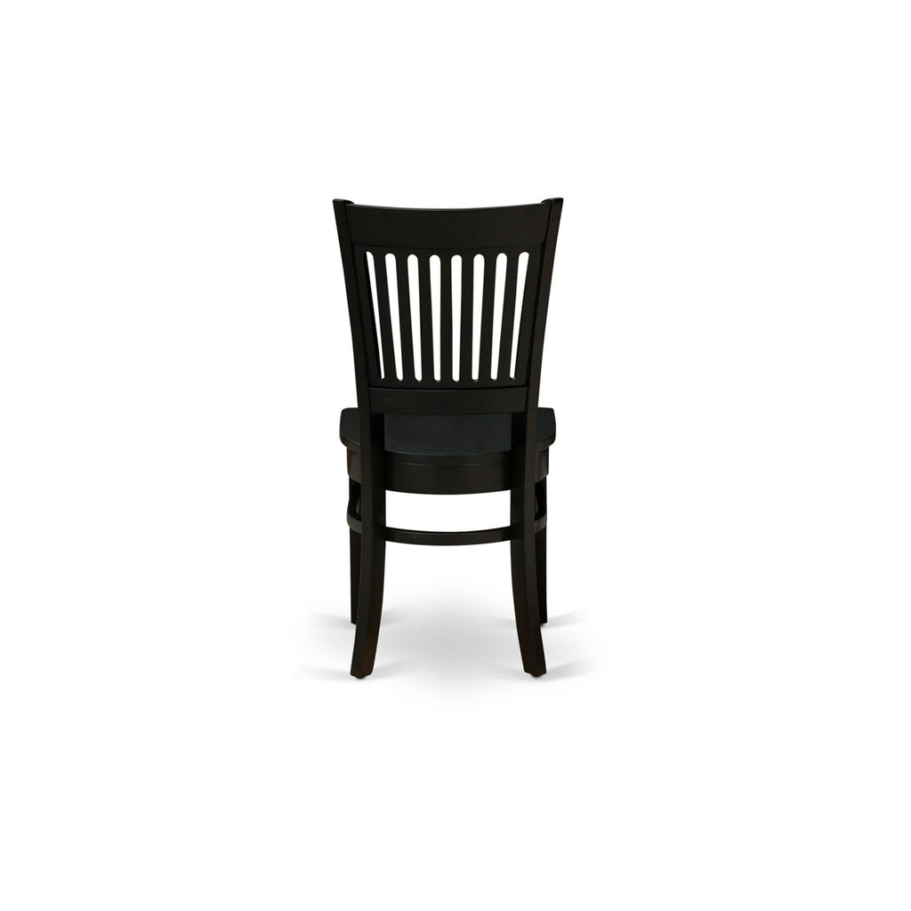 East West Furniture NOVA5-BLK-W 5 Piece Dining Room Furniture Set Includes a Rectangle Kitchen Table with Butterfly Leaf and 4 Dining Chairs