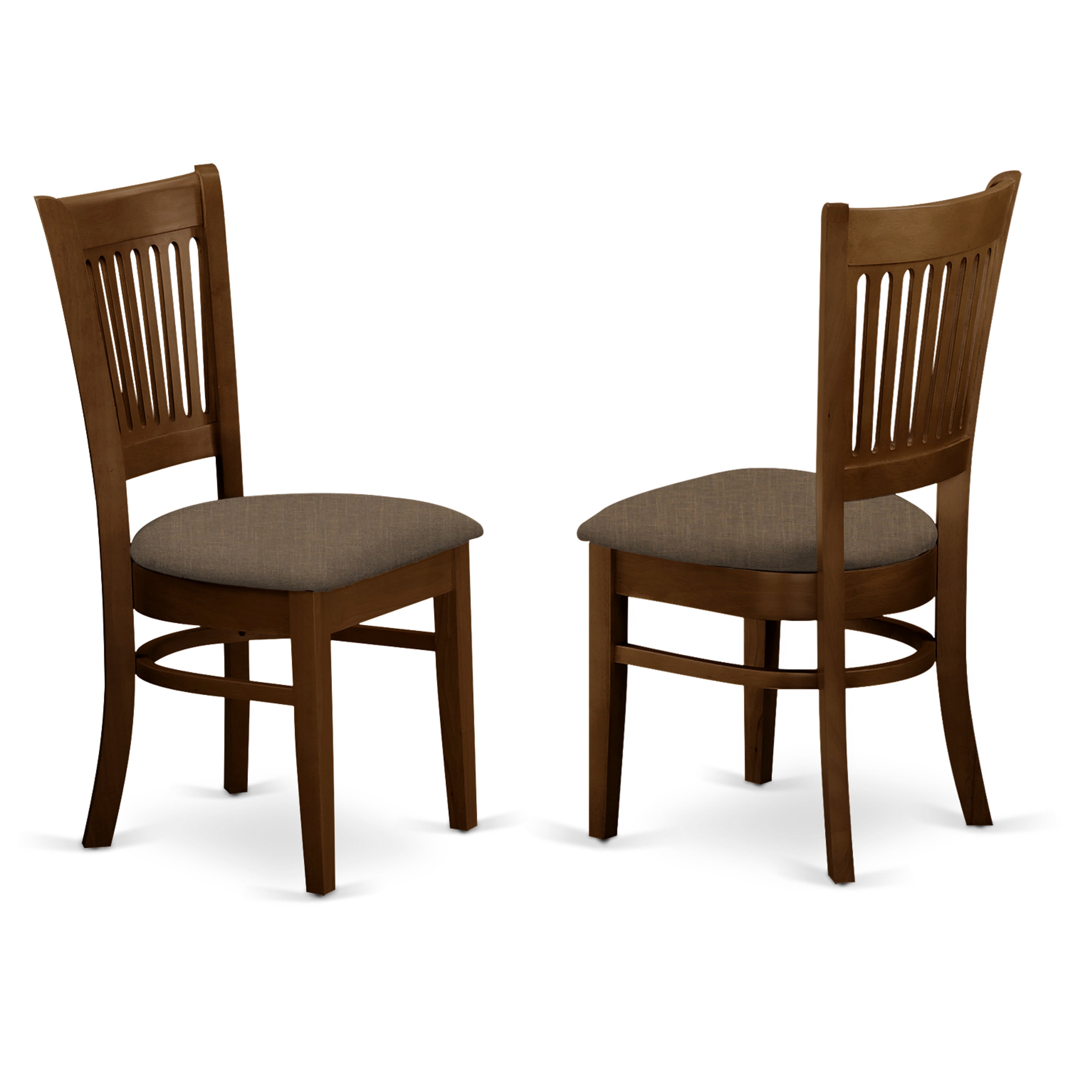 Sillas de comedor de cocina Vancouver VAC-ESP-C de East West Furniture - Sillas de madera tapizadas en tela de lino