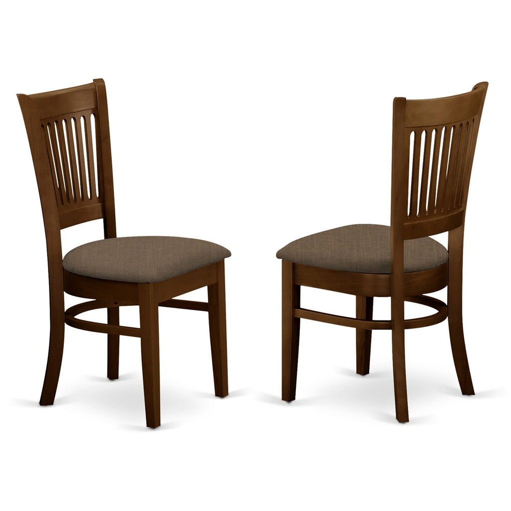 Juego de mesa de comedor East West Furniture VANC5-ESP-C de 5 piezas para 4 personas. Incluye una mesa de cocina ovalada con diseño de hojas de mariposa y 4 sillas de comedor de tela de lino.