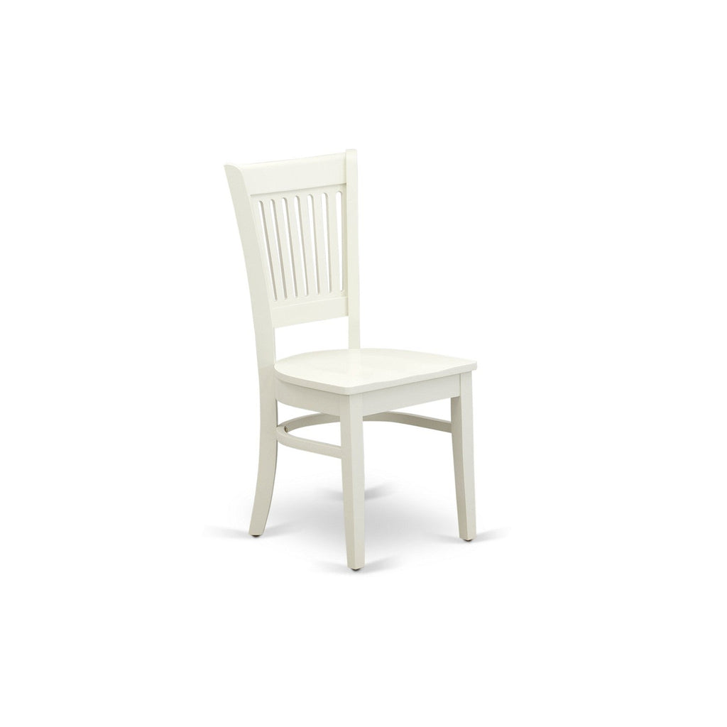 East West Furniture NDVA3-LWH-W 3 Piece Modern Dining Table Set Contains a Rectangle Wooden Table with Dropleaf and 2 Dining Chairs