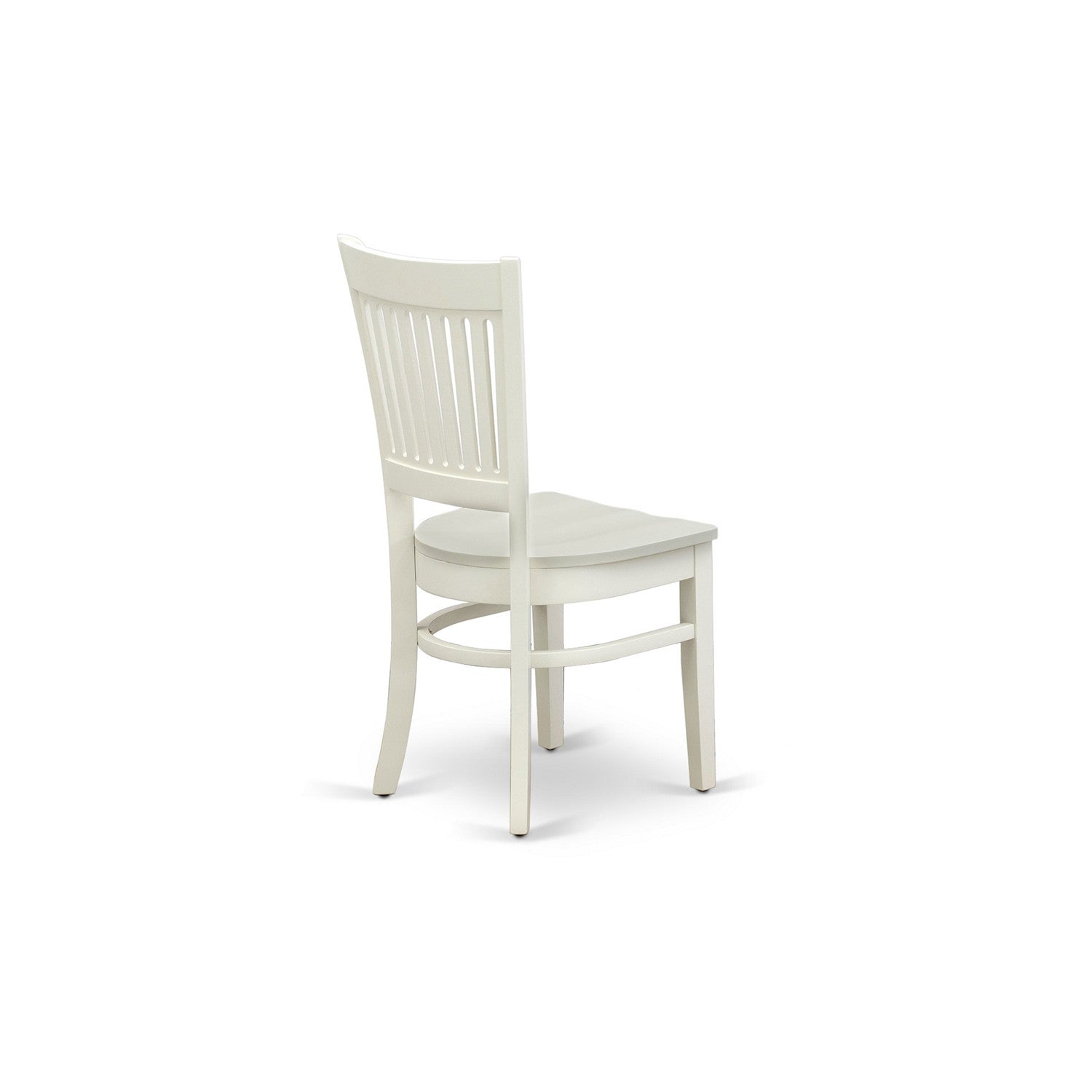 East West Furniture NOVA3-LWH-W 3-Piece Wood Dining Table Set 2 Dining Chairs with Slatted Back and wooden seat and Butterfly Leaf Dinner Table with Rectangular Top and 4 Legs- Linen White Finish