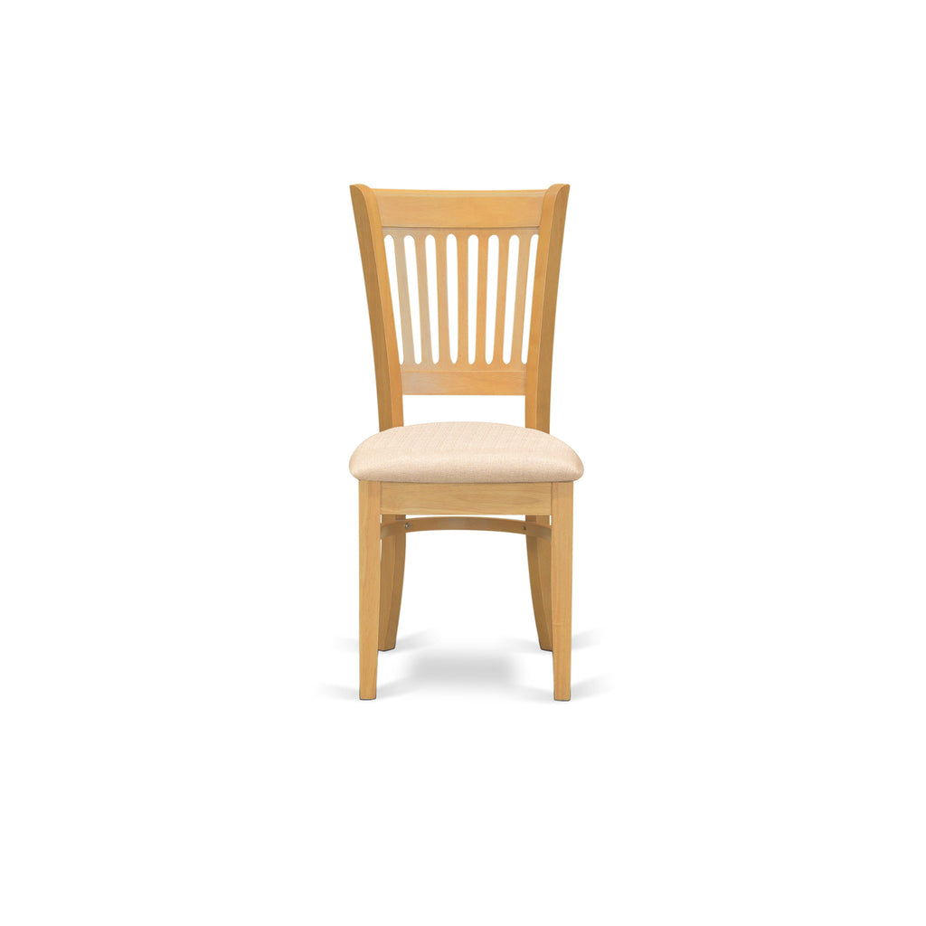 East West Furniture MZVA5-OAK-C 5 Piece Kitchen Table & Chairs Set Includes a Rectangle Dining Room Table with Dropleaf and 4 Linen Fabric Upholstered Chairs
