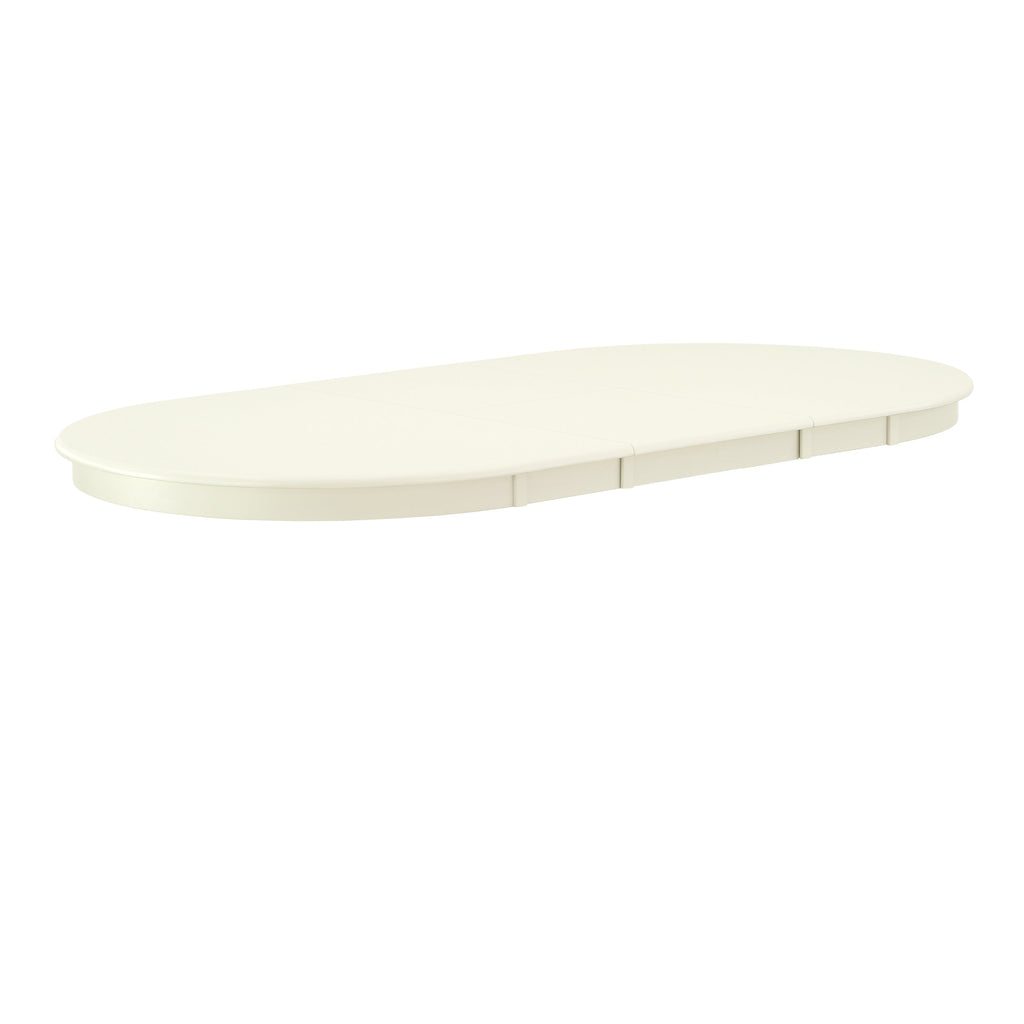 Juego de mesa y sillas de cocina de 7 piezas VASI7-LWH-15 de East West Furniture. Incluye una mesa ovalada de madera con diseño de hojas de mariposa y 6 sillas Parsons de tela de lino azul bebé.