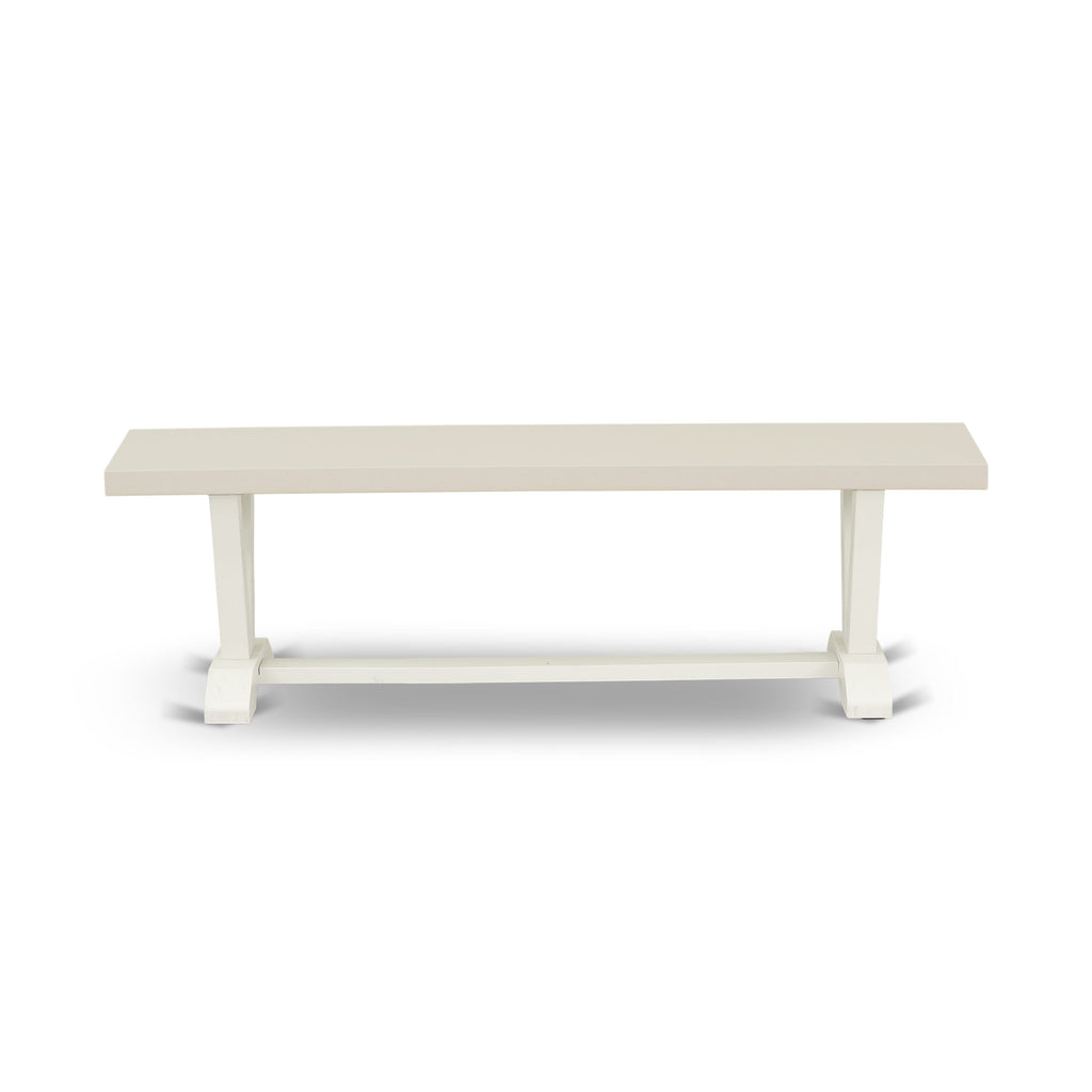 V026EN257-6 Juego de comedor de 6 piezas - Mesa rectangular de 36 x 60 cm