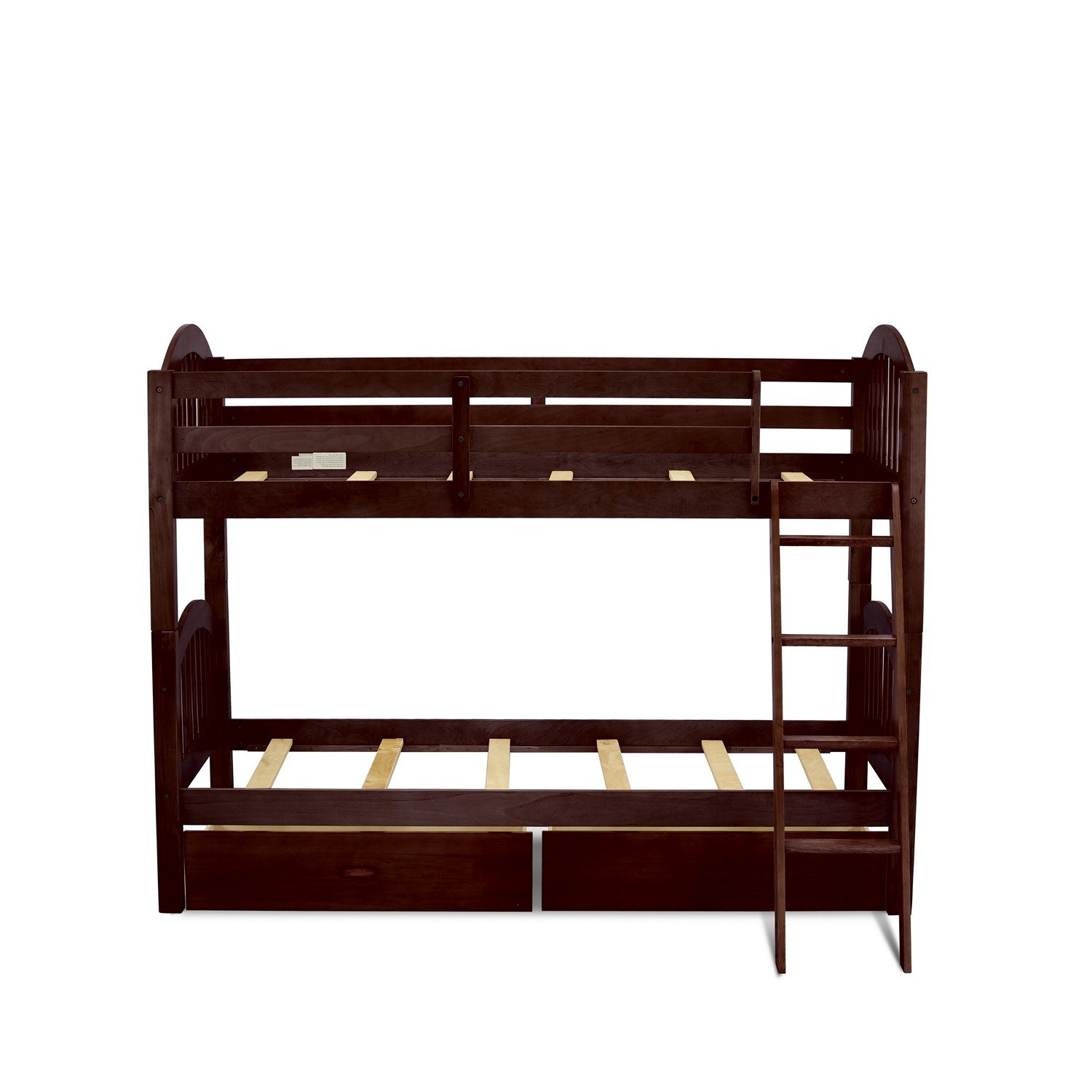 Litera doble Verona de East West Furniture con acabado Java y cajón inferior
