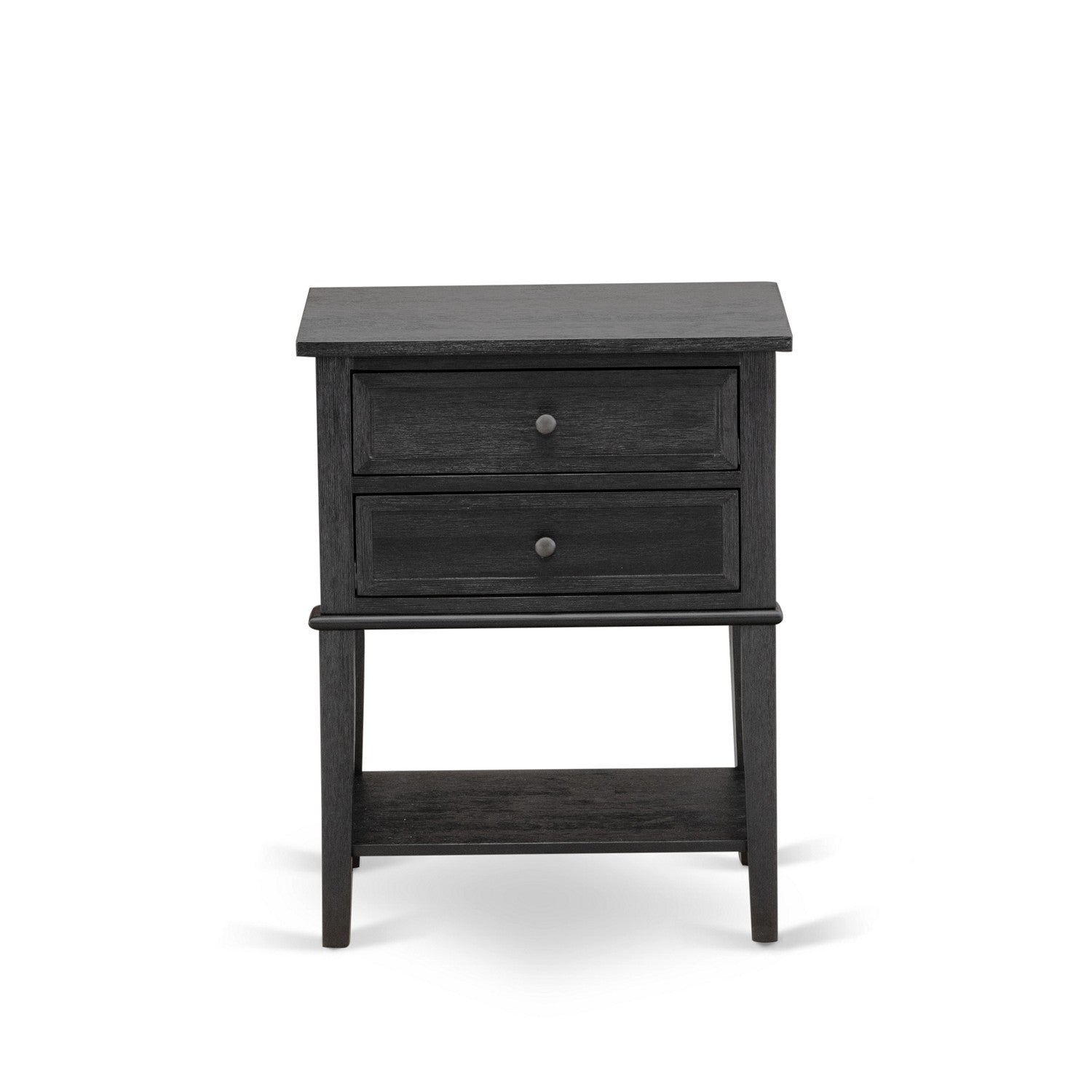 Mesa auxiliar Valencia VL-06-ET de East West Furniture: mesita de noche rectangular con 2 cajones para dormitorio