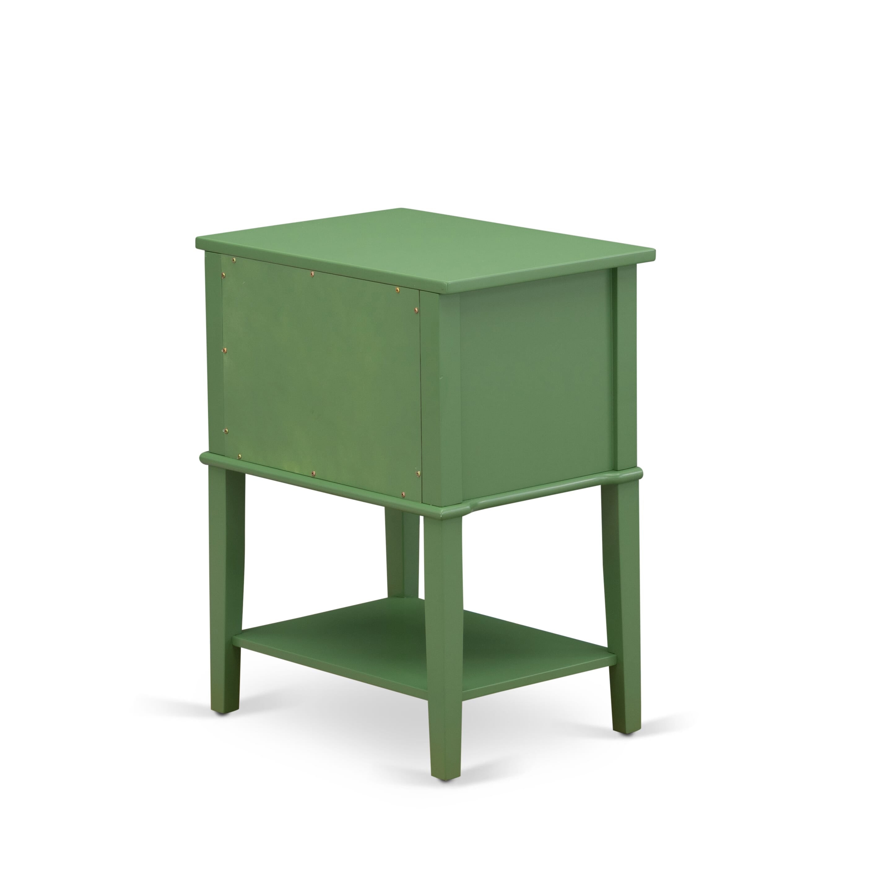Mesita de noche Valencia VL-12-ET de East West Furniture: mesa auxiliar rectangular con dos cajones para dormitorio