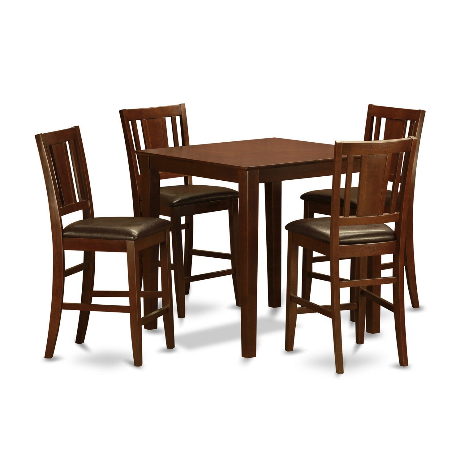 VNBU5-MAH-LC 5 Pc pub Table set-counter height Table and 4 Stools.