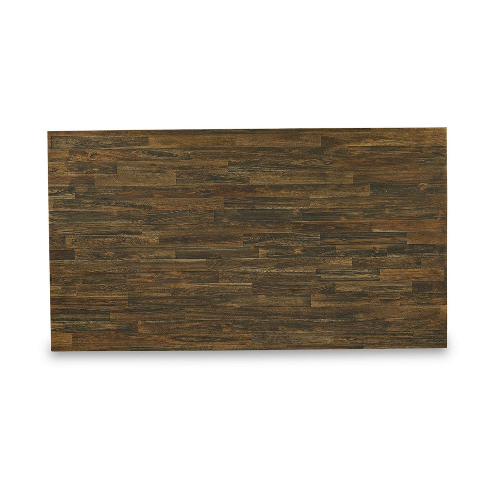 East West Furniture VT677 V-Style Mid-Century Modern Dining Table - a Rectangle Solid Wood Table Top with Stylish Legs