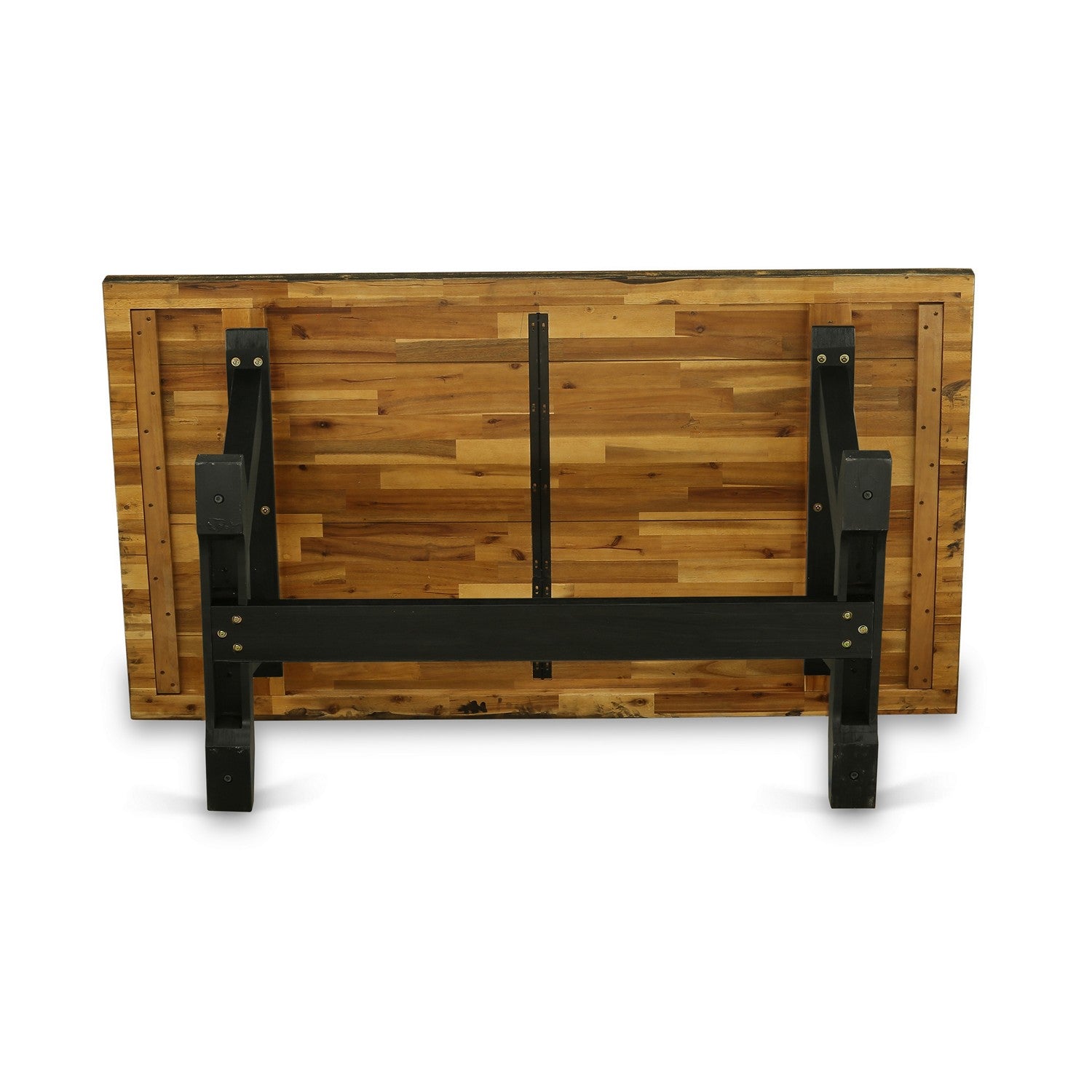 East West Furniture V677LA147-9 9-Piece Dinette Set with Kitchen Table - 8 Linen Fabric Dining Chairs (Wire Brushed Black Finish)