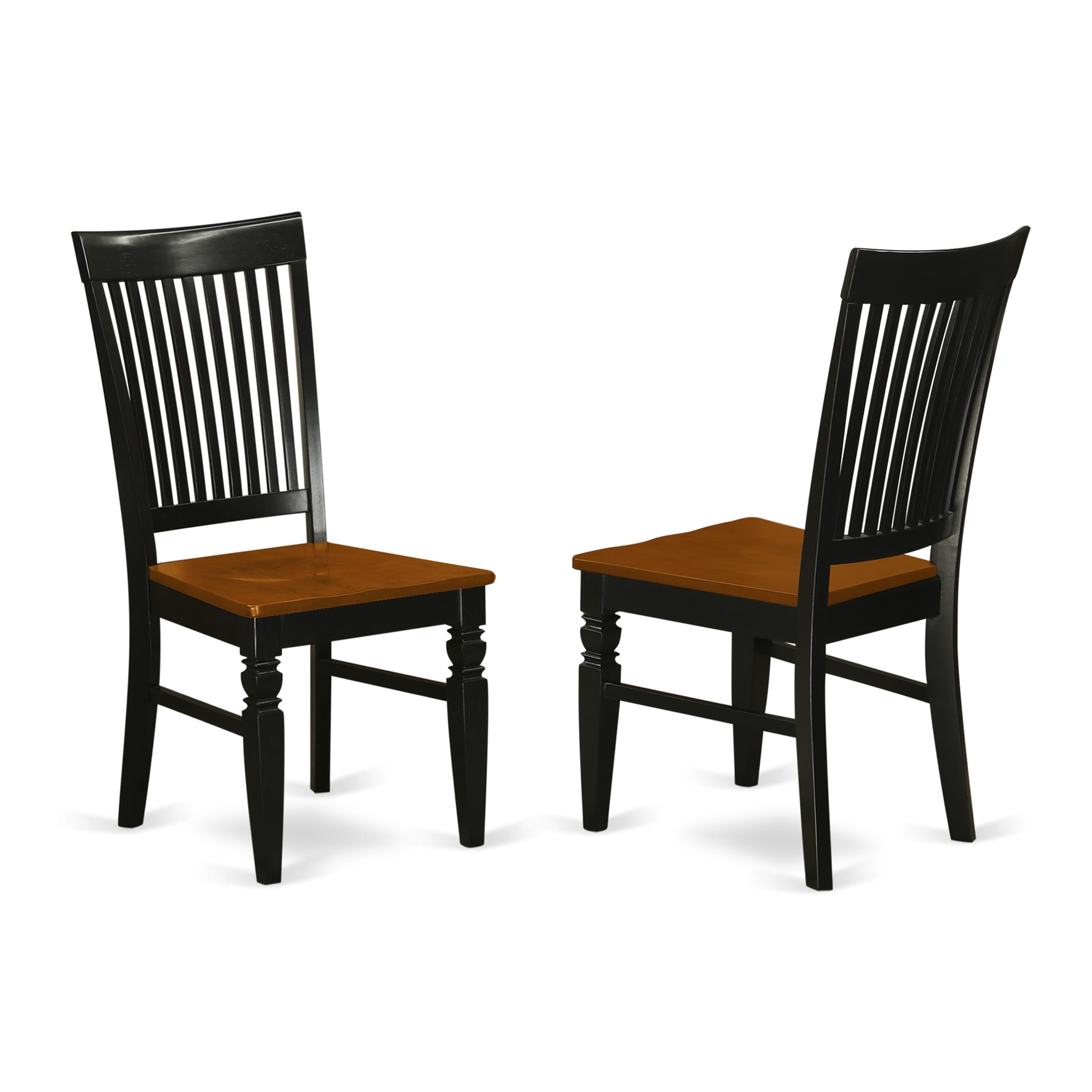 East West Furniture MZWE5-BCH-W 5 Pieces Dining set - Strong Drop Leaf Solid Wood Dining Room Table and 4 Hardwood Seat Dining Chairs, Black and Cherry Finish