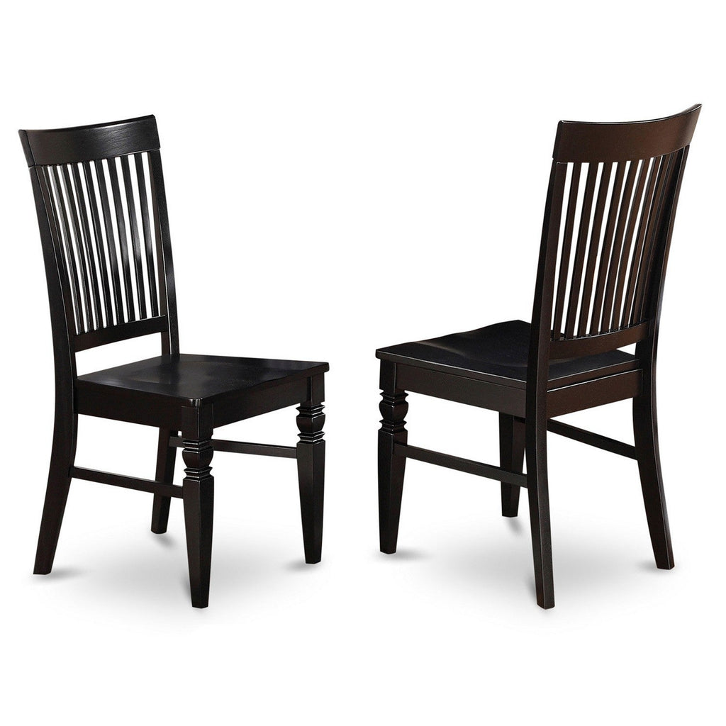 East West Furniture WEST5-BLK-W 5 Piece Dining Table Set for 4 Includes a Rectangle Kitchen Table with Butterfly Leaf and 4 Dinette Chairs