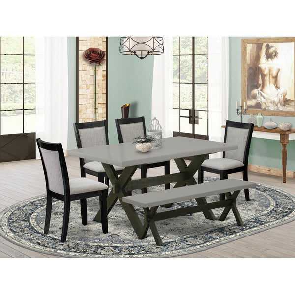 X696MZ606-6 6 Piece Kitchen Table Set - A Cement Top Kitchen Table