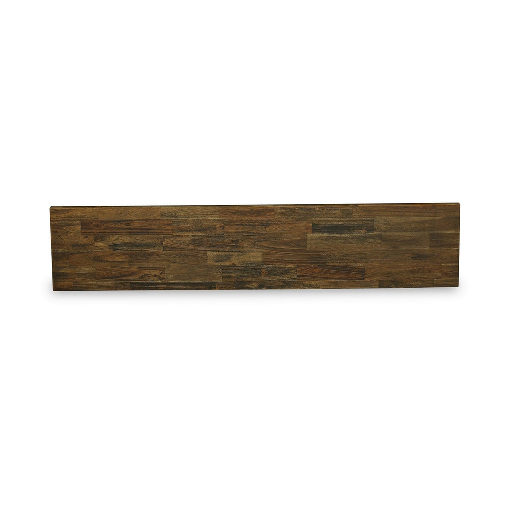 Juego de mesa de comedor moderna de 6 piezas East West Furniture X077GA235-6. Contiene una mesa rectangular de madera con patas en forma de X y 4 sillas Parson de tela de lino y piel de venado con un banco.