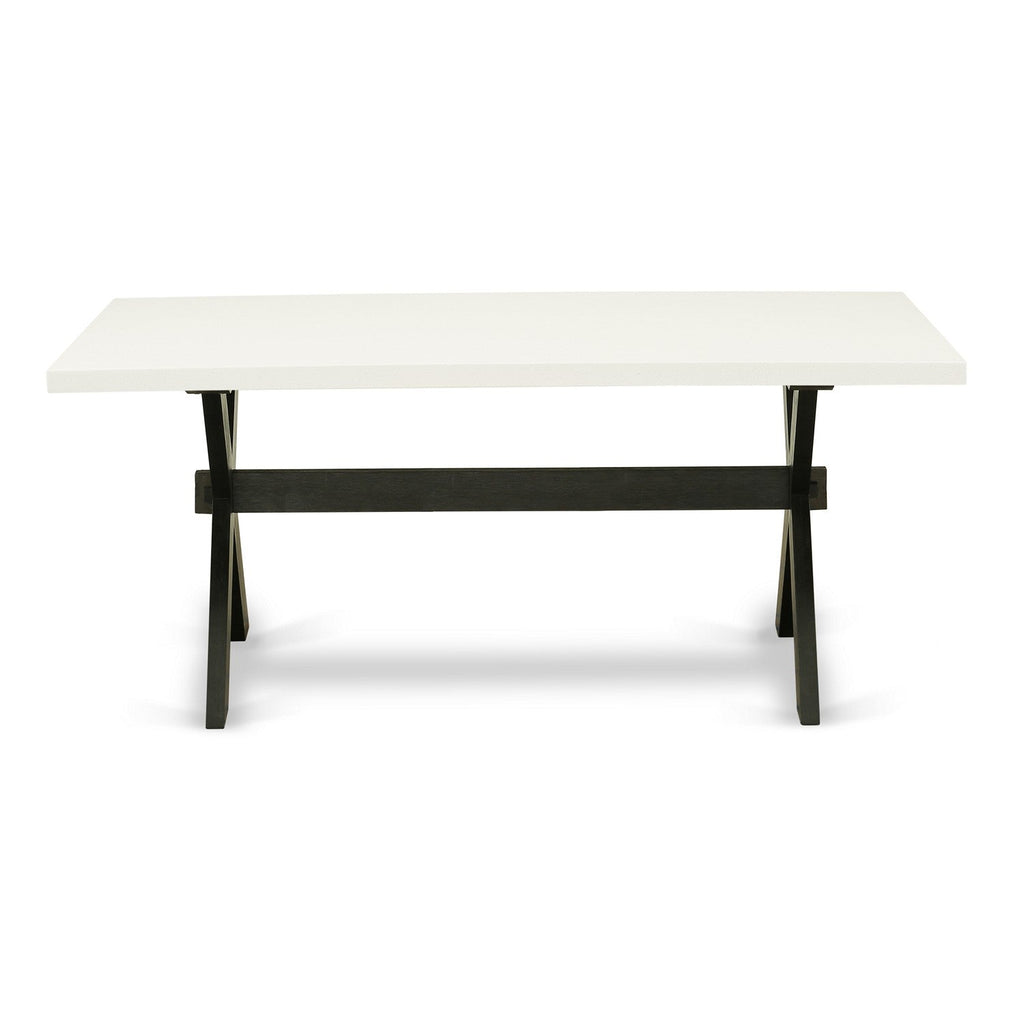 East West Furniture XT627 X-Style Kitchen Dining Table - a Rectangle Wooden Table Top with Stylish Legs, 40x72 Inch, Multi-Color