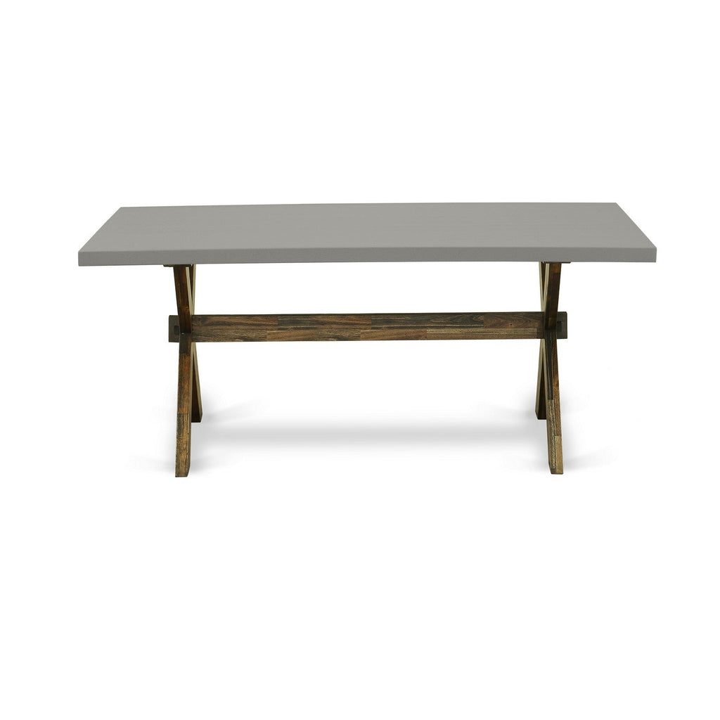 East West Furniture XT797 X-Style Kitchen Dining Table - a Rectangle Wooden Table Top with Stylish Legs, 40x72 Inch, Multi-Color