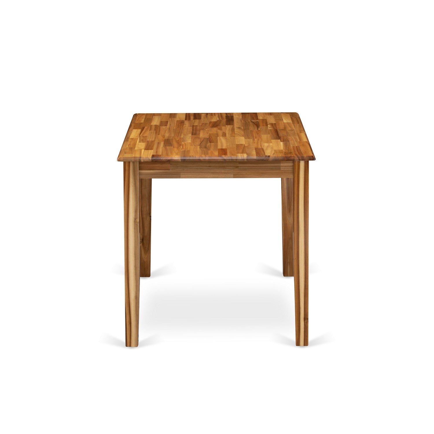 East West Furniture Wooden Dining Table - Natural Rectangular Table Top Surface and Asian Wood Dinner Table 4 Legs - Natural Finish