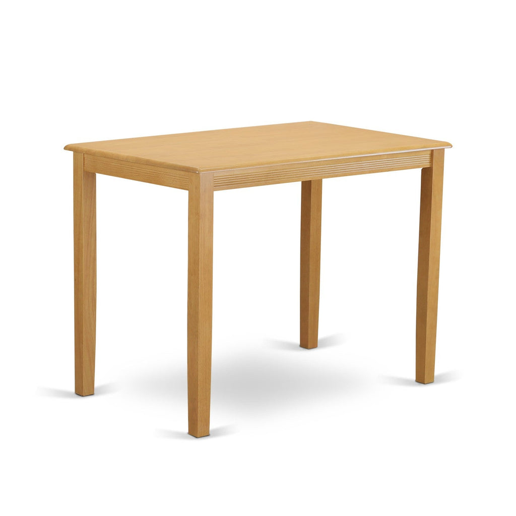 East West Furniture YAGR3-OAK-W 3 Piece Kitchen Counter Height Dining Table Set  Contains a Rectangle Pub Table and 2 Dining Room Chairs