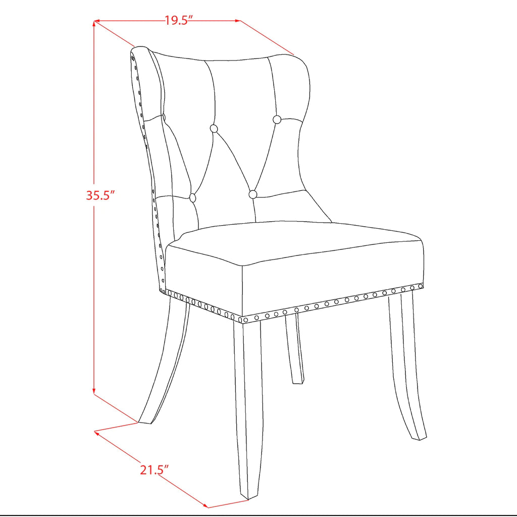 East West Furniture HBSI5-AWA-04 5 Piece Dining Set - Acacia Walnut Dinning Table and 4 Light Tan Linen Fabric Dining Chairs Button Tufted Back with Nail Heads - Acacia Walnut Finish